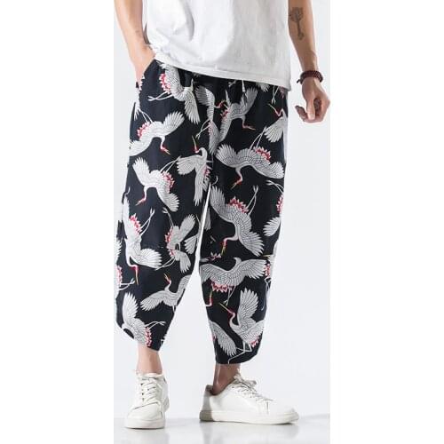 Loose Mens Casual Pants Plus Size Male Harem Pants Streetwear 2020 Spring Cotton Linen Sweatpants High Quality Men Pants