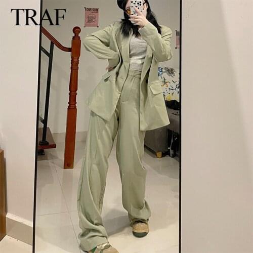 Женские элегантные брючные костюмы TRAF China At AliExpress