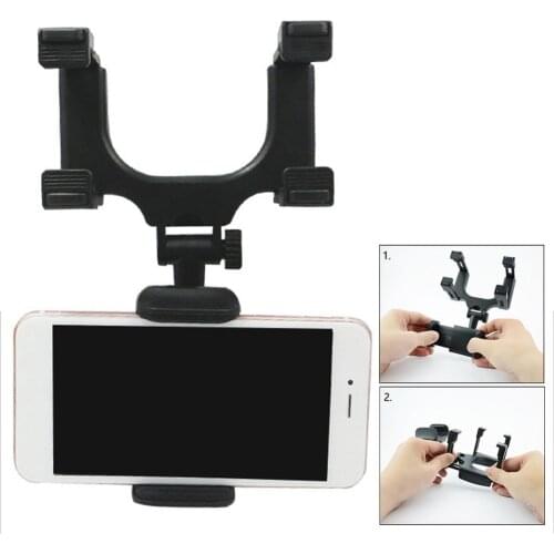Universal 360 Car Rearview Mirror Mount Stand Holder Cradle For Cell Phone GPS Car Rear View Mirror Holder