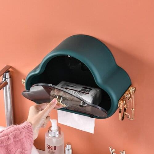 Waterproof Toilet Tissue Box Modern Cloud Shape Bathroom Roll Paper Holder Multifunction Storage Box for Home Bathroom Organizer