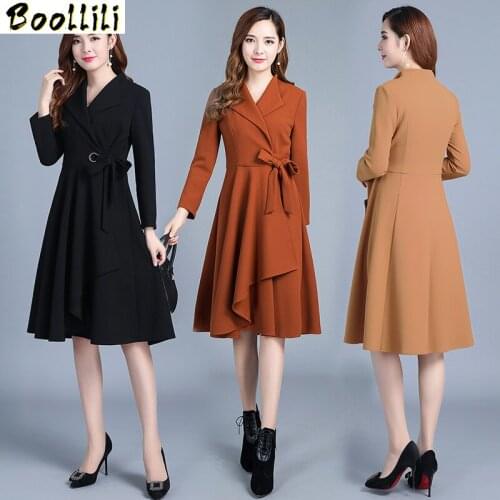 Womens Windbreaker Vogue Office Lady Trench Coat for Women Korean Elegant Long Coat Spring 2020 Women Clothes Outerwear