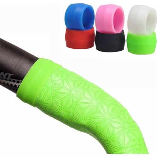 1 pair bicycle handlebar tape plug rubber anti-skip road bike plugs for handlebar tape 6 colors