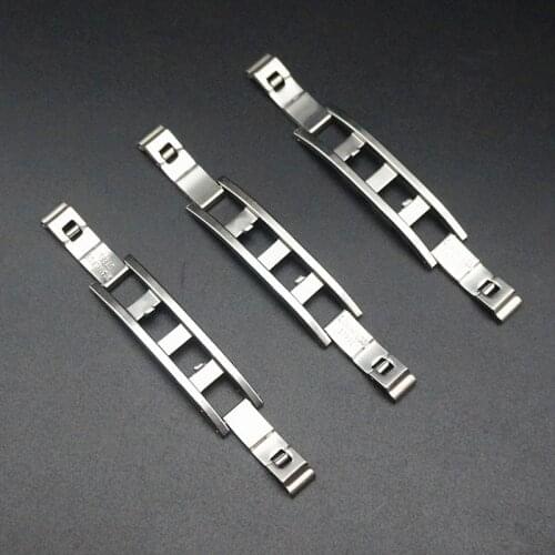 1PCS 3mm 4mm 4.5mm 5mm 6mm Stainless steel Folding clasp Buckle watch buckle watch part -WP001