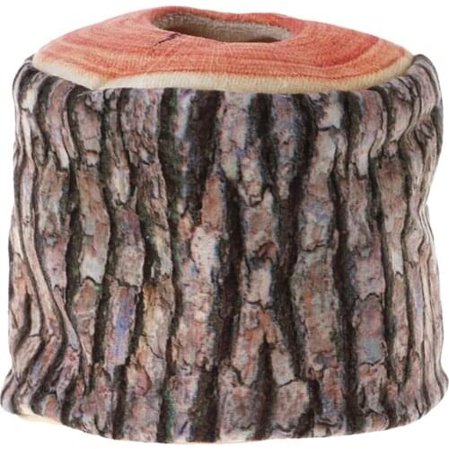 1pc Tree Bark Tissue Box Soft Portable Storage Bag Napkin Holder for Car Camping Hiking Home Office Decor