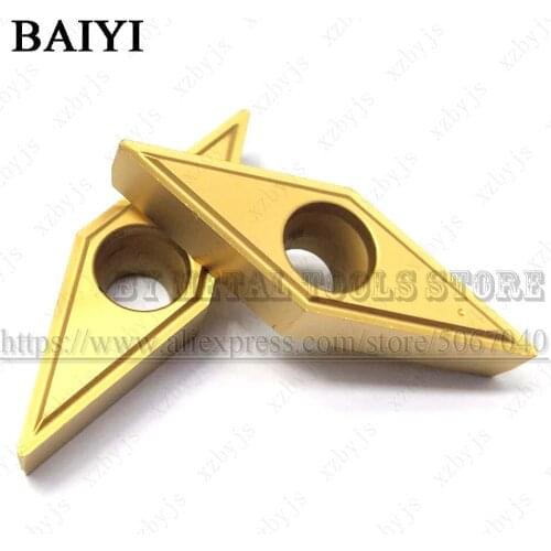 10pcs VBMT160404 BP010 External turning tool CNC machine tool accessories Carbide insert turning tool VBMT 160404 alloy blade