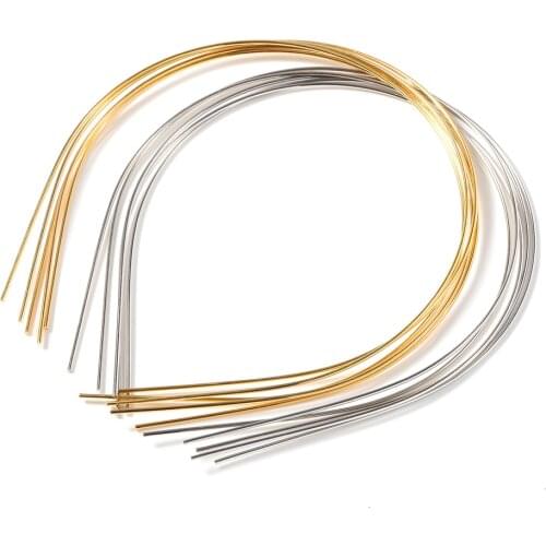 10pcs Gold 1.5mm width Metal Hair Band Base Hair Hoop Settings Diy Girl Beading Headband Accessories For Jewelry Making Findings