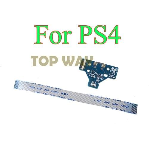 2sets For Sony Playstation 4 PS4 Pro Controller USB Charging Board Socket Circuit JDS-001 011 030 040 050 055 with Ribbon Cable