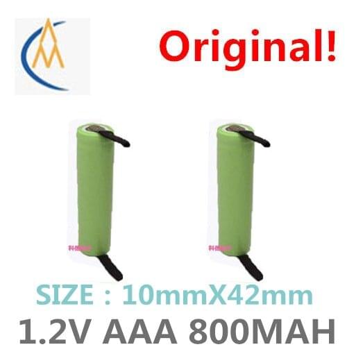2PCS Brand new authentic AAA 1.2 V rechargeable nimh battery 800mah 7strong light branch letter electric shaver without welding