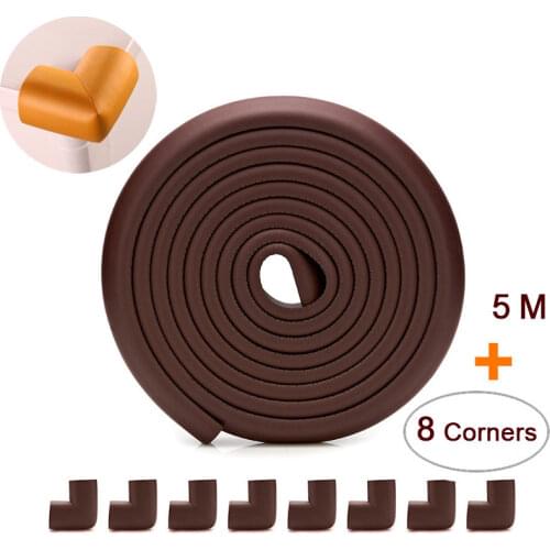 5 M+8pcs Corners Child Protection Corner Protector Baby Safety Guards Edge & Corner Guards Angle Form Free Tape Wholesale