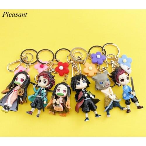 6 Pieces/set Demon Slayer Garage Key Chain Gift Wholesale Free Shipping