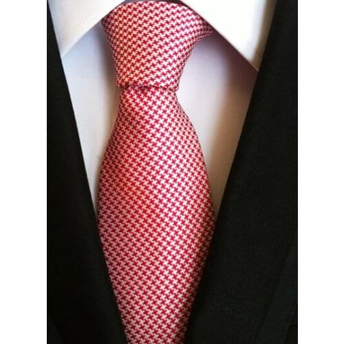 8cm New Classic Ties Party Wedding Red Personality Geometric Necktie