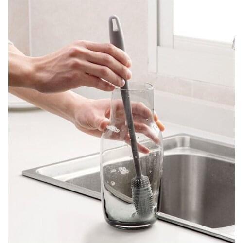Artifact for washing cups, no dead ends, long handle gaps, bristle baby bottle brush, cleaning brush, cleaning thermos cup