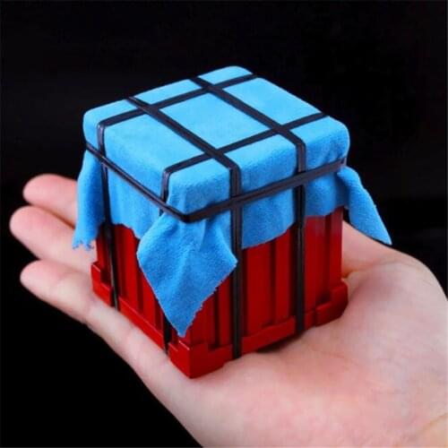 Game PUBG Air Drop Supply Crate Playerunknowns Battlegrounds Cosplay Props Alloy Armor Model Key Chain Keychain Chicken Dinner