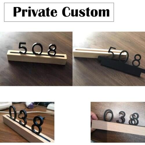 Private Custom Acrylic House Number Address Sign Stickers Letters Numbers Doorplate Door Plaque Numbers For Home Street Sign