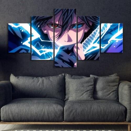 Japanese Anime Protagonist 5 Panel Canvas Picture Print Wall Art Canvas Painting Wall Decor for Living Room Poster No Framed