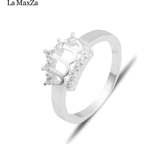 Classic Alloy Rings For Women Fashion Charm CROWN Flash Zircon Crystal Fashion Finger Ring Jewelry Accessories 2018 New