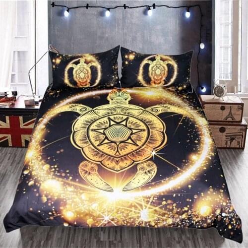 Flora Duvet Cover Set South Mandala Design with Vibrant Color Ornamental Illustration Decorative 3 Piece Bedding Set