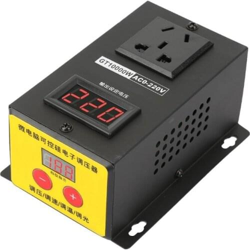 10000w High Power Controller Electronics Voltage Organ Electric Machinery Fans Electric Drill Variable Speed Controller AC 220V