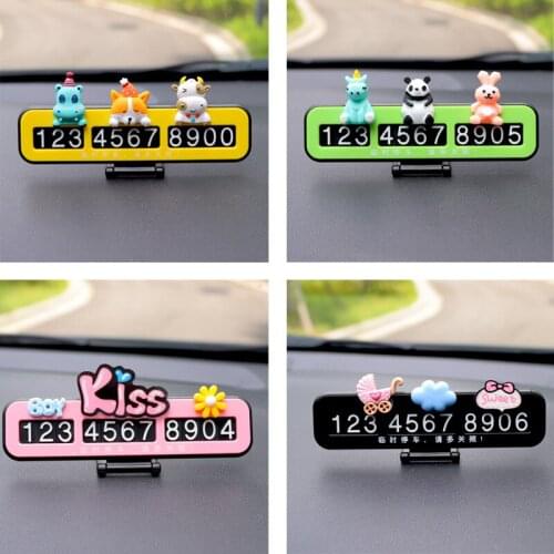 Creative car accessories car accessories cartoon car temporary parking phone number plate move car license plate