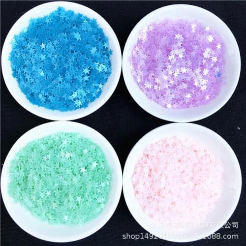 4mm matte matte series five-pointed star PVC nails in bulk sequins stars beads wedding party throwing confetti JJ337