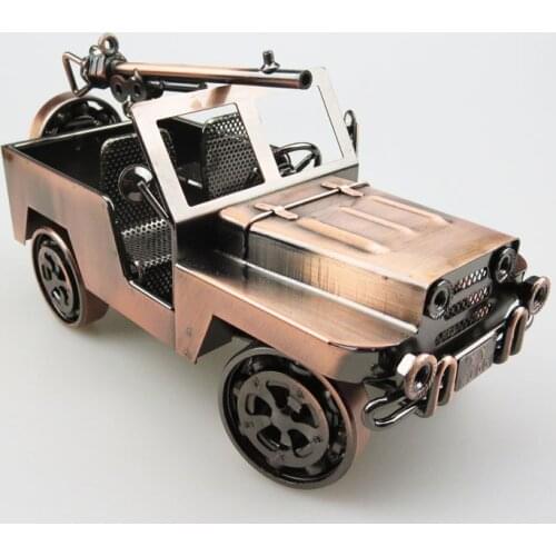 [MGT] Willis Jeep Model Retro Iron Car Vintage Car Creative Decoration Metal Craft Decoration