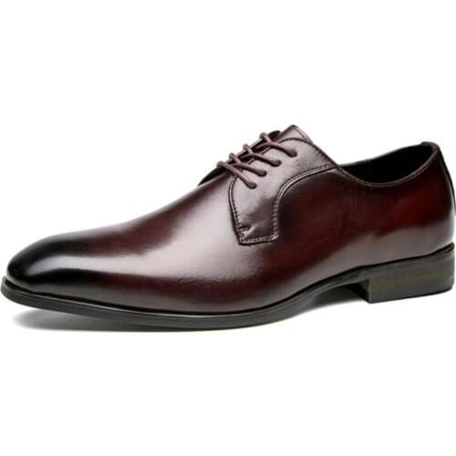 Cross-border 2020 new leather top layer business formal leather shoes for men leather office gentlemen shoes a6