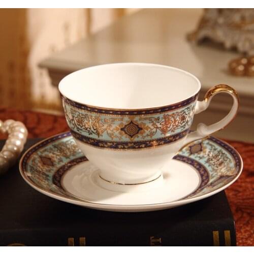 Court Ceramic English Coffee Cup Set Bone Porcelain Afternoon Black European Small Luxury Small Capacity Cafe Household Tea Mug