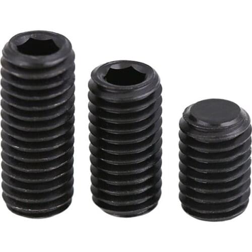 5/10PCS Hex Socket Set Crub Screw Cup Pint Black Bolts M6 M8 M10 Hexagon 12.9 Grade