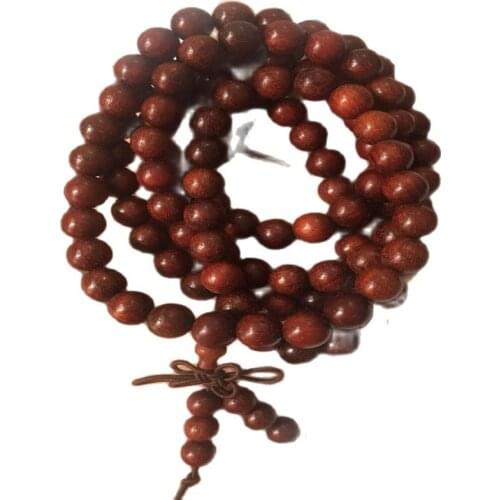 Natural lobular red sandalwood, 108 beads, Venus, chain bracelet, men and women