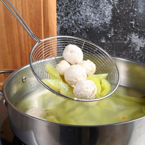 Stainless Steel Filter Colander Kitchen Gadgets Leak Spoon Cookware Meatball Dumplings Food Strainer Cooking Tools