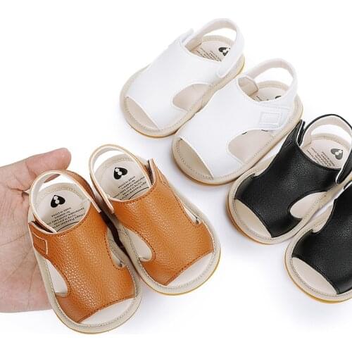 New Canvas PU Baby Non-Slip Sandals Child Summer Boys Fashion Sandals Sneakers Infant Shoes 0-18 Month Baby Shoes