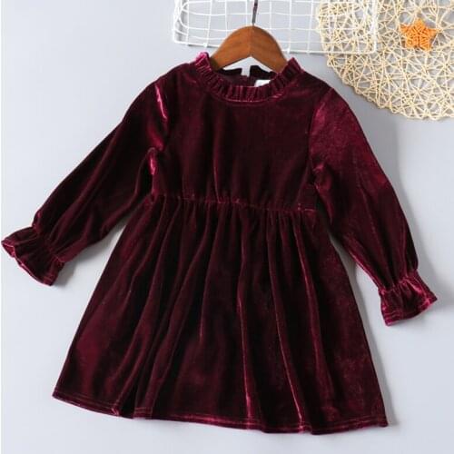 New 2021 Spring Autumn Baby Kids Girl Pleuche Dresses For Girls Princess Dresses Kids Girl Dress Long Sleeve Dress