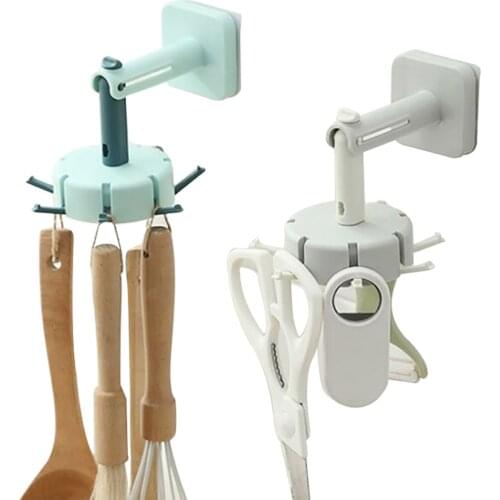 Drill Free Kitchen Utensil Hanging Rack Self Adhesive Under Cabinet Wall Storage Organizer Rack for Brushes Spoons Shovels