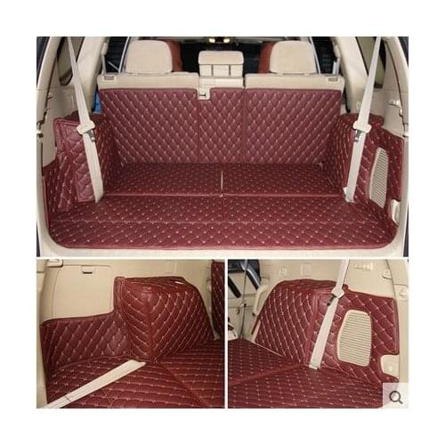 Full set car trunk mats for Toyota Land Cruiser Prado 150 7 seats 2019-2010 durable cargo liner mat boot carpets for Prado 2016