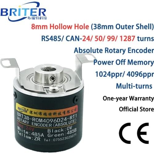 Rotary Encoder Absolute Multi-turns RS485 CAN Angle Measurement Magnetic BriterEncoder blind hole Hollow DIY electronics smart h