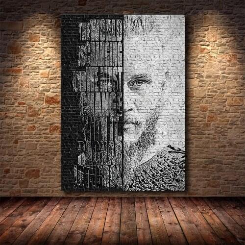 Ragnar Lothbrok Vikings Pictures Abstract Painting Canvas Painting Oil Painting Poster Modern Wall Art in Livingroom Home Decor