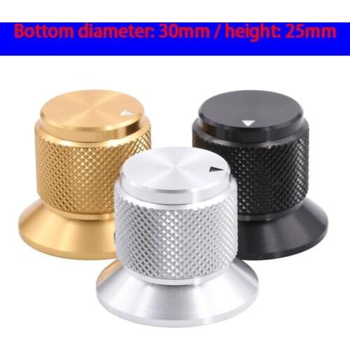 KYYSLB 30*25MM Power Discharge Positioner Knob Aluminum Alloy Tube Amplifier Case Audio CD Volume Control Switch Knob