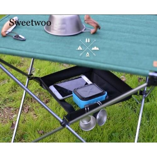 Outdoor Folding Table Storage Hanging Basket Wild Rack Camping Bag Finishing Net