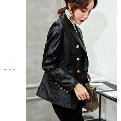 2020 Spring Genuine Leather Jacket Women Real Sheepskin Coat Blazer Motorcycle Jacket Autumn Korean Slim Fit Coats JYS016 J6108