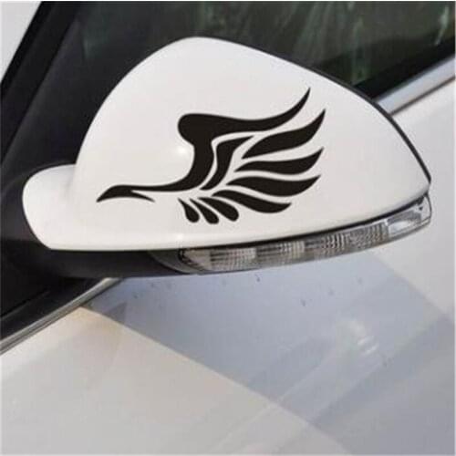 1 Pair Car Styling Sticker Decal Car Motorcycle Sticker Rearview Mirror Decor Wings Pattern Car Reflective Stickers