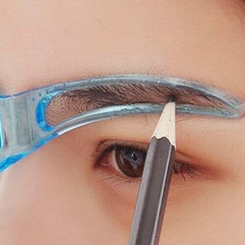 1pc Random Color Eyebrow Makeup Auxiliary Eyeliner Special Stencil Camber Card Artifact Grooming Tools Hot Sale