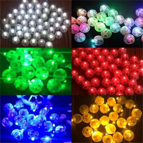 10Pcs/set Tumbler Round Ball LED Balloon Lights Mini Flash Luminous Lamps Lantern Bar Christmas Wedding Party Decor Supplies