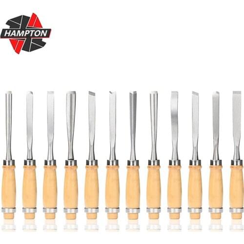 12pcs/bag Carving Chisel Set Sharp Woodworking Carving Tools Carbon Steel Manual Wood Carving Gouge Hand Tools for Carpenters