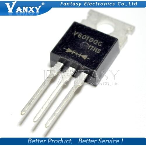 5PCS V60100C TO-220 V60100 TO220 packaged Schottky diode common cathode 60A 100V original authentic