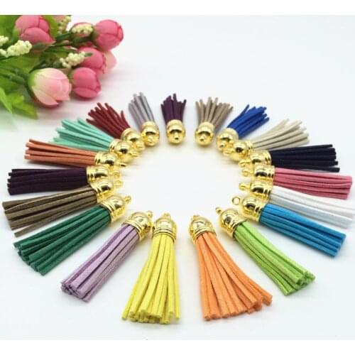 58mm Mix Color Suede Tassel For Keychain Cellphone Straps Jewelry Charms,50pcs Leather Tassels Diy Accessories