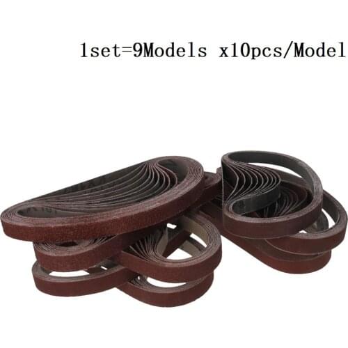 New 1set Sanding Belt 457*13 Size Alumina Grinding Abrasive Belt High Strength 60~1000 Grit All 9Models x10pcs/Model