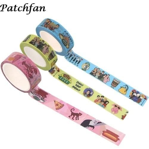 AD140 Patchfan Cartoon Friend Tv Show Paper Washi Tape Adhesive Masking Tape DIY Scrapbooking Sticker Label Matte surface Tapes