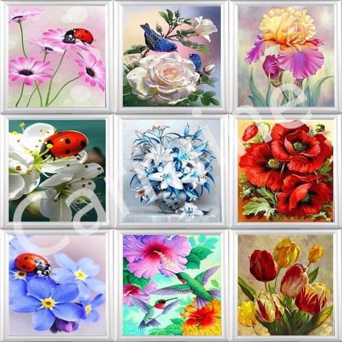 Flower Bird DIY 5D Diamond Paintint Cross Stitch Embroidery Mosaic Picture Homemade Art Full Round&Square Drill Home Decoration