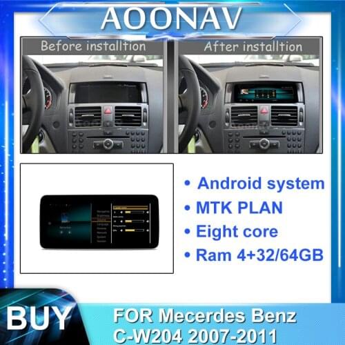 2din android car radio multimedia player for-Mecerdes Benz C-W204 2007-2011car autoradio touch screen GPS navigation head unit