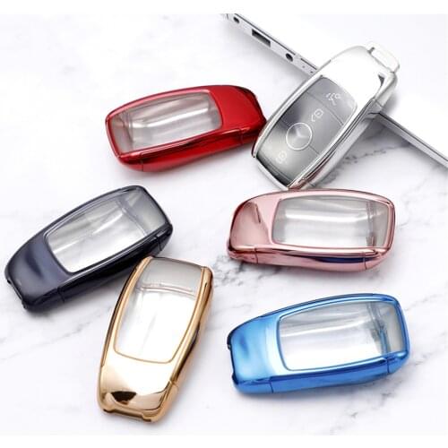 Full Protect Car Key Case Cover For Meserdes Benz Key Waterproof TPU Key Shell For Mercedes Benz C E S Series W203 Car Styling